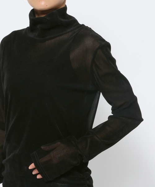 LOWRYS FARM（ローリーズファーム）の「フロッキーチュールハイネックＬＳ（Tシャツ/カットソー・レディース・ピンク/その他/ブラック/オフホワイト・FREE）」の12枚目の写真