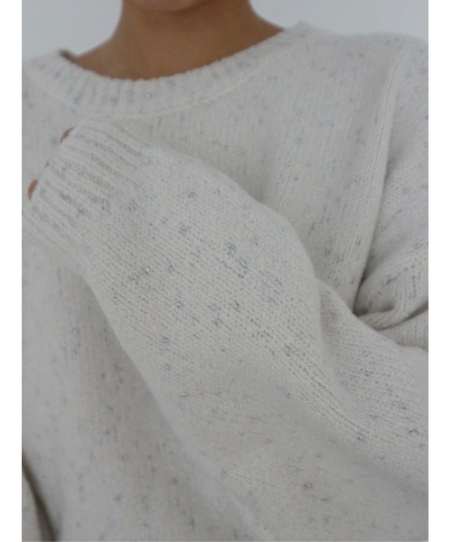 TRUNC(トランクエイティーエイト)の「Glitter Nep Cropped Pullover(ニット/セーター・レディース・ブラック/アイボリー・FREE)」の11枚目の写真