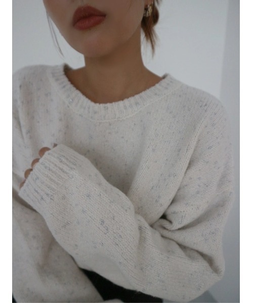 TRUNC(トランクエイティーエイト)の「Glitter Nep Cropped Pullover(ニット/セーター・レディース・ブラック/アイボリー・FREE)」の10枚目の写真