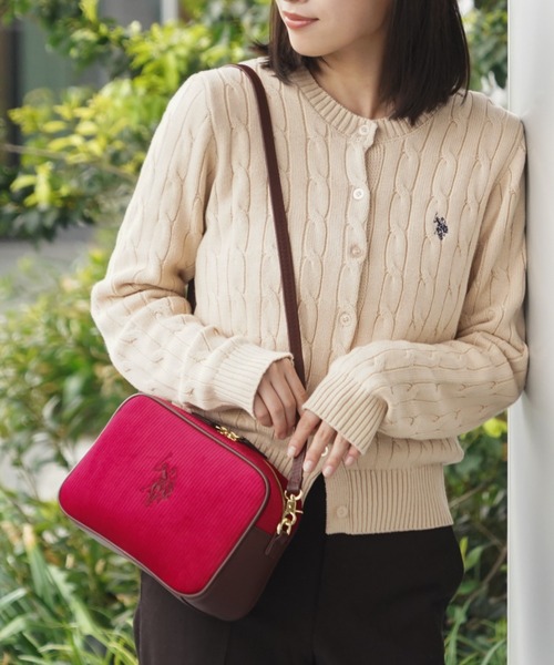New! ラルフローレン コーデュロイ ラウンド 斜めがけ　クロスボディバッグ POLO RALPH LAUREN - U.S. POLO ASSN. コーデュロイ クロス