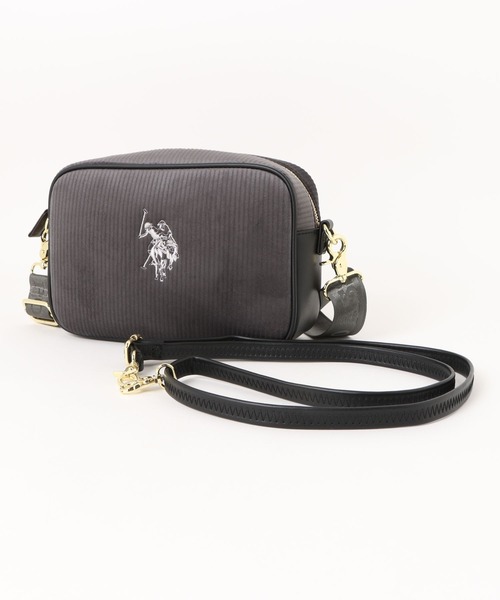 U.S. Polo Assn. コーデュロイショルダーバッグ U.S. POLO ASSN.】 ユーエスポロアッスン コーデュロイ クロス