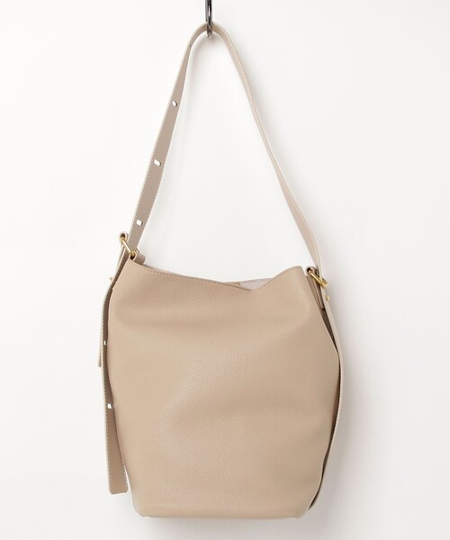 fredy emue（フレディエミュ）の「ソフトホーボー2WAYバッグ（ハンドバッグ・レディース・ブラック/ベージュ・FREE）」の16枚目の写真