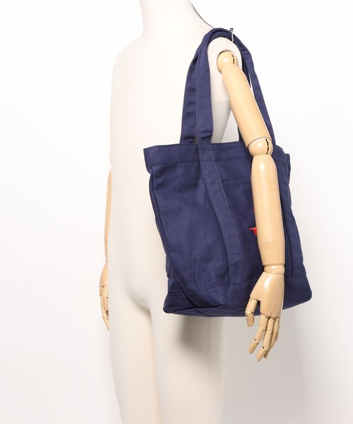 BEVERLY HILLS POLO CLUB(ビバリーヒルズポロクラブ)の「【BEVERLY HILLS POLO CLUB / ビバリーヒルズポロクラブ】16ozキャンバスロゴ刺繍トートバッグ(トートバッグ・レディース・ホワイト系1/ネイビー/ホワイト系3/ホワイト系4/ブラック/ホワイト系5/ホワイト系2・FREE)」の10枚目の写真