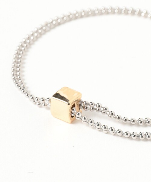 BEAMS BOY（ビームスボーイ）の「2連 ボールチェーン ブレスレット（ブレスレット・レディース・ゴールド/シルバー・ONE SIZE）」の6枚目の写真