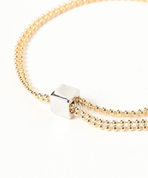 BEAMS BOY（ビームスボーイ）の「2連 ボールチェーン ブレスレット（ブレスレット・レディース・ゴールド/シルバー・ONE SIZE）」の8枚目の写真