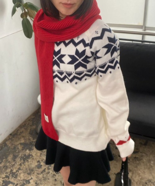mebole(メボレ)の「ノルディックセーター(ニット/セーター・レディース・グレー/アイボリー・FREE)」の14枚目の写真
