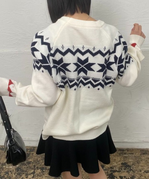 mebole(メボレ)の「ノルディックセーター(ニット/セーター・レディース・グレー/アイボリー・FREE)」の18枚目の写真
