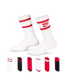 ナイキ エブリデイ キッズ クッションド クルー ソックス (6足) / Nike Everyday Kids' Cushioned Crew Socks (6 Pairs) CK7302-904 Multi-Color