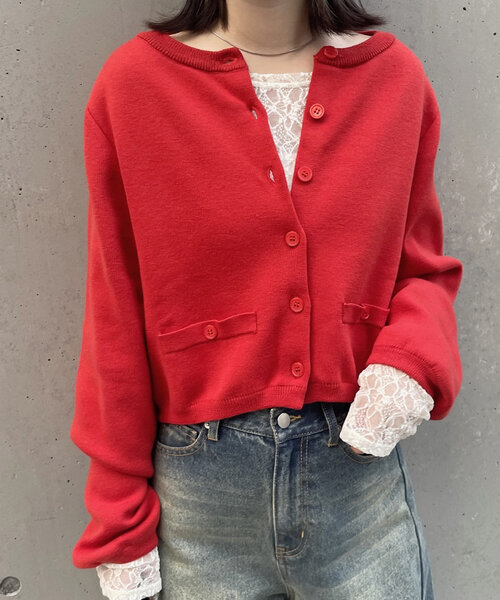 mline（エムライン）の「[mline]シンプルレースインナー（Tシャツ/カットソー・レディース・ブラック/アイボリー・FREE）」の9枚目の写真