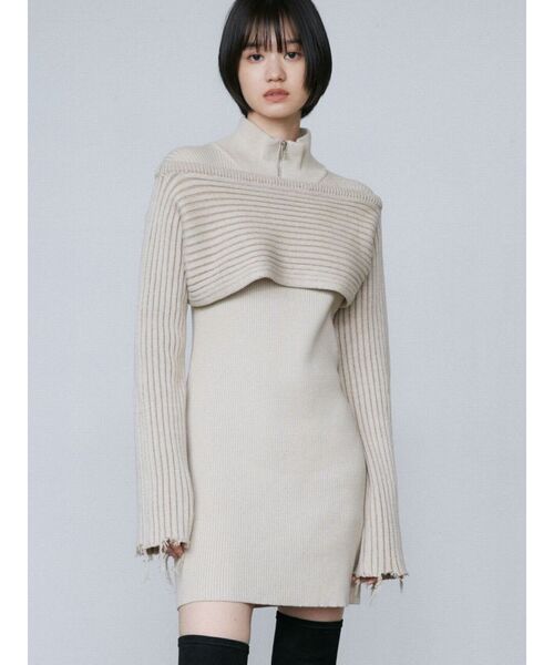 EMODA(エモダ)の「マルチウェイ2ピーズミニワンピース(ワンピース・レディース・グレー/ブラック/ベージュ・FREE)」の13枚目の写真