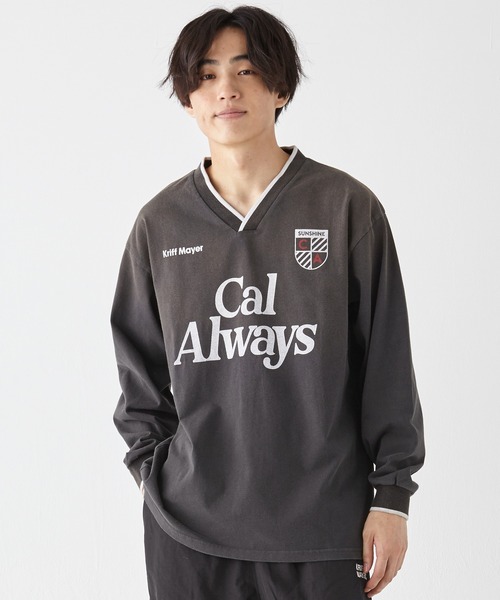 KRIFF MAYER(クリフメイヤー)の「Vネックゲームシャツ(Tシャツ/カットソー・メンズ・グリーン/ブラック/オフホワイト・MEDIUM/LARGE/X-LARGE)」の2枚目の写真