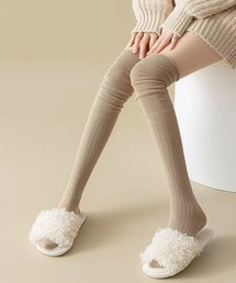 SHEPP（シープ）の「リブ切り替えニーハイソックス（ソックス/靴下）」