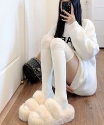 SHEPP（シープ）の「リブ切り替えニーハイソックス（ソックス/靴下）」