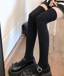 SHEPP | リブ切り替えニーハイソックス(ソックス/靴下)