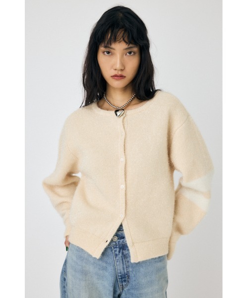 MOUSSY(マウジー)の「GLITTER 2WAY ニットトップス(ニット/セーター・レディース・ベージュ/ホワイト/ブルー・FREE)」の2枚目の写真