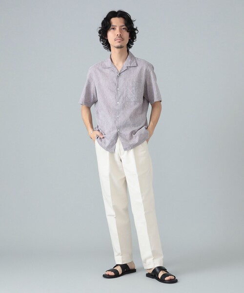 ファンタジスタ10beams f brilla 春コットンリネン コットン天竺ボトルスリーブプルオーバー｜BIGI online store