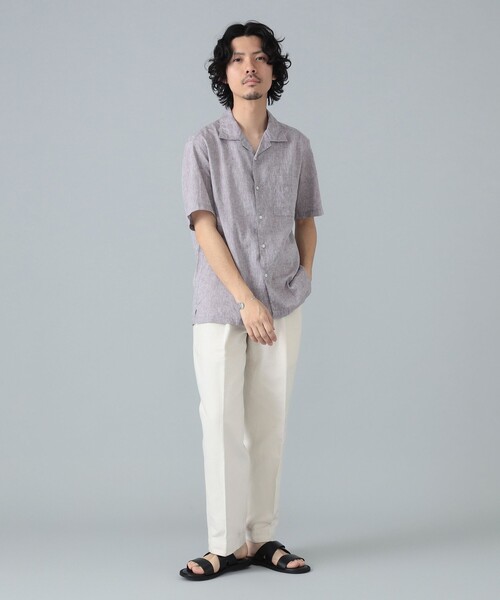 Splendid Layers リネンコットンホワイトシャツ リネンシャツ】リネン好きが愛用 ラグランスリーブシャツ / 白色