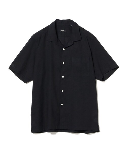 BRILLA per il gusto（ブリッラペルイルグースト）の「リネンコットン オープンカラー ショートスリーブシャツ（シャツ/ブラウス・メンズ・ブラック/ブラウン系その他5/ホワイト/インディゴブルー・S/L/XL/M）」の14枚目の写真