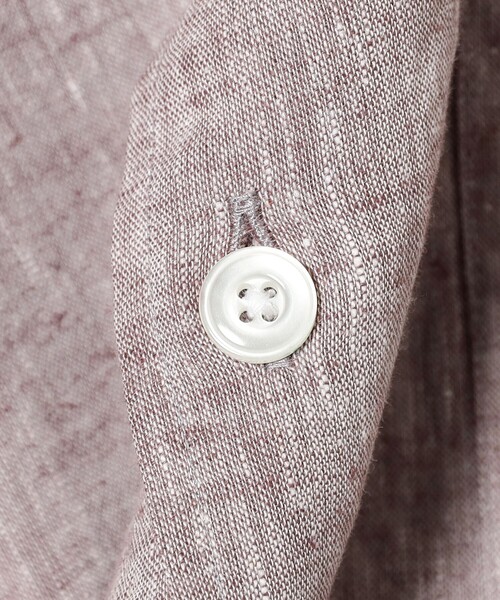 BRILLA per il gusto（ブリッラペルイルグースト）の「リネンコットン オープンカラー ショートスリーブシャツ（シャツ/ブラウス・メンズ・ブラック/ブラウン系その他5/ホワイト/インディゴブルー・S/L/XL/M）」の21枚目の写真