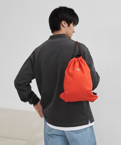 新品未使用 ナイロン 2way ショルダー リュック バッグ オレンジ 赤 Epoi ショルダーバッグ バッグ シキ 2Way ボックスショルダー