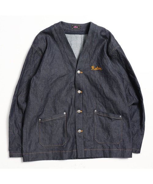 45R コットンデニムカーディガン　ウラケジャケット 11oz Denim Cardigan（デニムジャケット）｜ROTAR（ローター）の