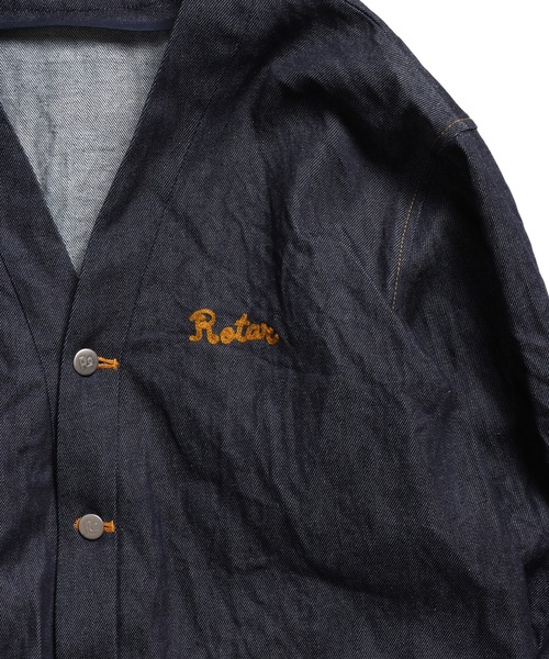 ROTAR(ローター)の「11oz Denim Cardigan(デニムジャケット・メンズ・グレー/インディゴブルー・MEDIUM/LARGE/X-LARGE)」の11枚目の写真
