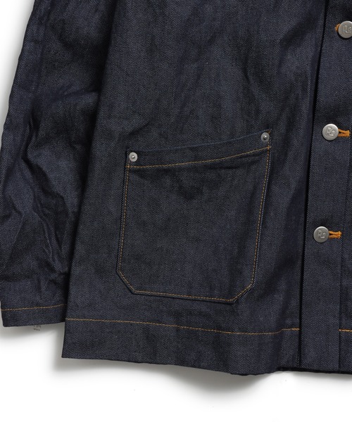 45R コットンデニムカーディガン　ウラケジャケット 11oz Denim Cardigan（デニムジャケット）｜ROTAR（ローター）の