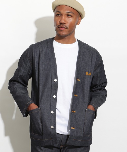 45R コットンデニムカーディガン　ウラケジャケット 11oz Denim Cardigan（デニムジャケット）｜ROTAR（ローター）の