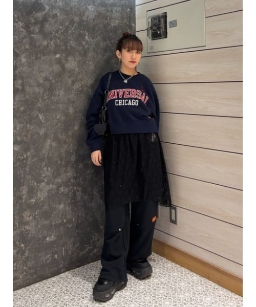 LAGUA GEM（ラグアジェム）の「FLOR LACE ペチコート（スカート・レディース・ホワイト/ブラック・FREE）」の19枚目の写真