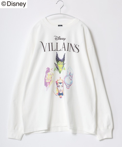 Disney(ディズニー)の「Disney Villains(ディズニーヴィランズ)バンドツアーT風プリントロンT/キャラクター(Tシャツ/カットソー・メンズ・ブラック/オフホワイト・M/L/LL)」の12枚目の写真