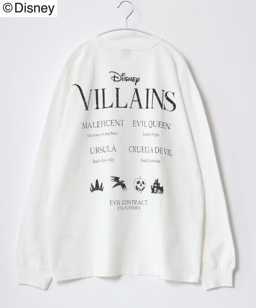 Disney(ディズニー)の「Disney Villains(ディズニーヴィランズ)バンドツアーT風プリントロンT/キャラクター(Tシャツ/カットソー・メンズ・ブラック/オフホワイト・M/L/LL)」の11枚目の写真
