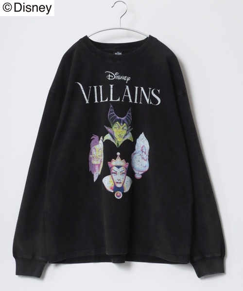 Disney(ディズニー)の「Disney Villains(ディズニーヴィランズ)バンドツアーT風プリントロンT/キャラクター(Tシャツ/カットソー・メンズ・ブラック/オフホワイト・M/L/LL)」の8枚目の写真