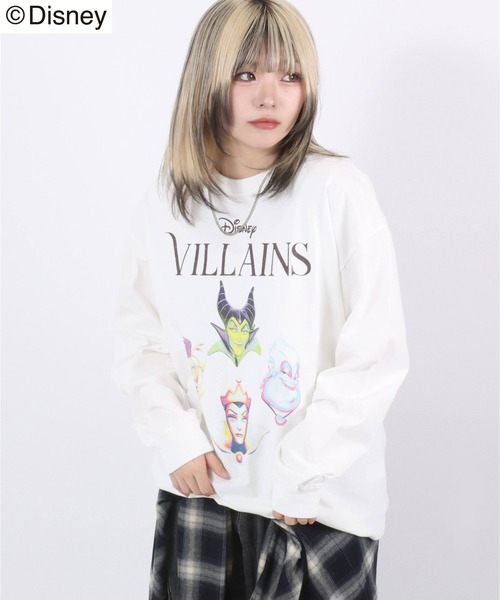 Disney(ディズニー)の「Disney Villains(ディズニーヴィランズ)バンドツアーT風プリントロンT/キャラクター(Tシャツ/カットソー・メンズ・ブラック/オフホワイト・M/L/LL)」の21枚目の写真