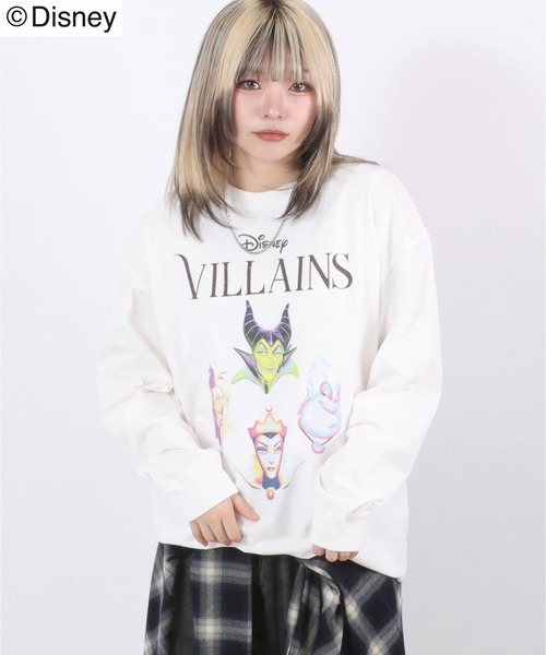 Disney(ディズニー)の「Disney Villains(ディズニーヴィランズ)バンドツアーT風プリントロンT/キャラクター(Tシャツ/カットソー・メンズ・ブラック/オフホワイト・M/L/LL)」の19枚目の写真