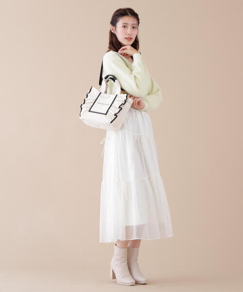◇フレームフリルトート小（トートバッグ）｜JILL by JILL STUART（ジルバイジルスチュアート）