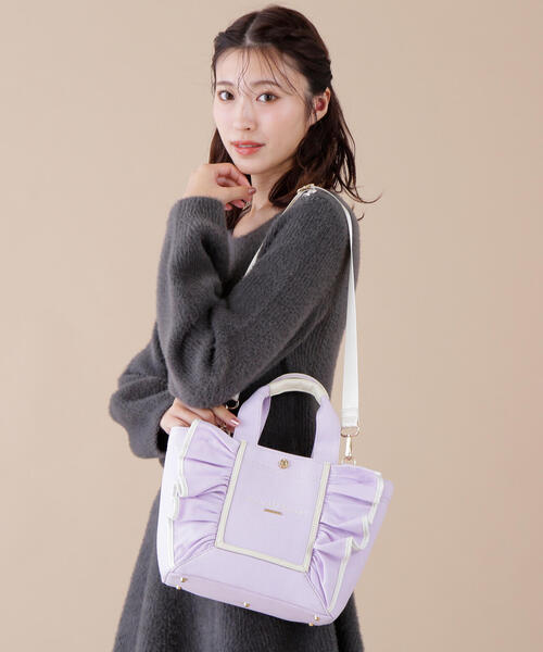 ◇フレームフリルトート小（トートバッグ）｜JILL by JILL STUART（ジルバイジルスチュアート）