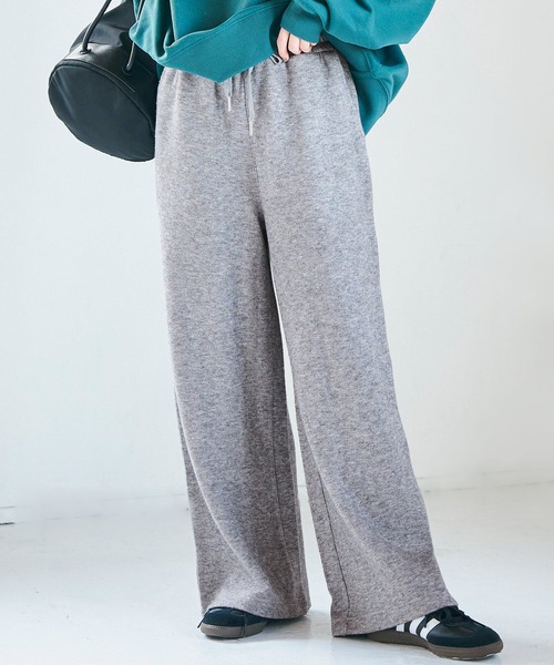 coca(coca)(コカ)の「【WEB限定セール】ニットライクワイドパンツ(その他パンツ・レディース・ベージュ/グレー・L/M)」の1枚目の写真