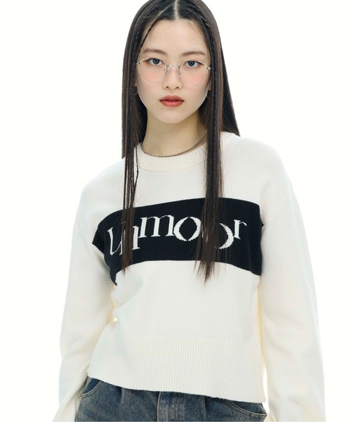 3.3 Field Trip （3.3フィールドトリップ）の「3.3 Field Trip／ラインロゴニットプルオーバー（ニット/セーター・レディース・グレー/アイボリー/ネイビー/レッド・FREE）」の3枚目の写真