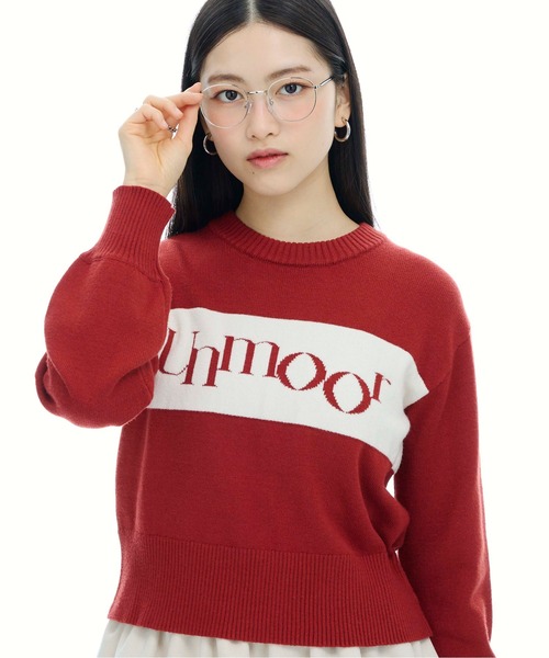 3.3 Field Trip （3.3フィールドトリップ）の「3.3 Field Trip／ラインロゴニットプルオーバー（ニット/セーター・レディース・グレー/アイボリー/ネイビー/レッド・FREE）」の4枚目の写真