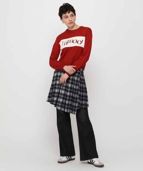 3.3 Field Trip （3.3フィールドトリップ）の「3.3 Field Trip／ラインロゴニットプルオーバー（ニット/セーター・レディース・グレー/アイボリー/ネイビー/レッド・FREE）」の5枚目の写真