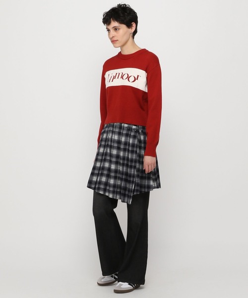 3.3 Field Trip （3.3フィールドトリップ）の「3.3 Field Trip／ラインロゴニットプルオーバー（ニット/セーター・レディース・グレー/アイボリー/ネイビー/レッド・FREE）」の6枚目の写真