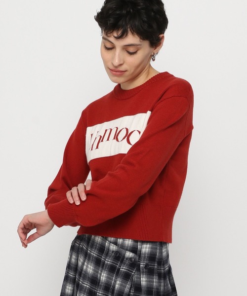 3.3 Field Trip （3.3フィールドトリップ）の「3.3 Field Trip／ラインロゴニットプルオーバー（ニット/セーター・レディース・グレー/アイボリー/ネイビー/レッド・FREE）」の10枚目の写真