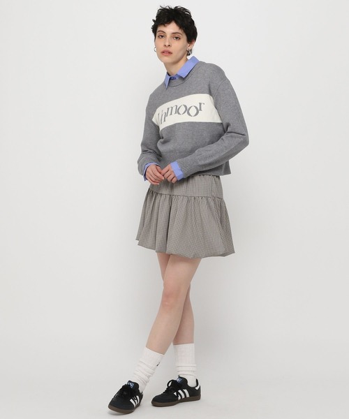 3.3 Field Trip （3.3フィールドトリップ）の「3.3 Field Trip／ラインロゴニットプルオーバー（ニット/セーター・レディース・グレー/アイボリー/ネイビー/レッド・FREE）」の12枚目の写真