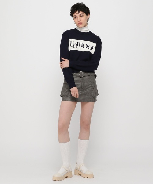 3.3 Field Trip （3.3フィールドトリップ）の「3.3 Field Trip／ラインロゴニットプルオーバー（ニット/セーター・レディース・グレー/アイボリー/ネイビー/レッド・FREE）」の17枚目の写真