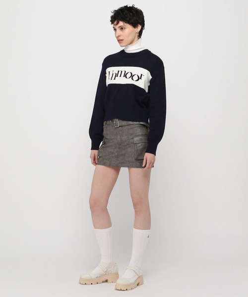 3.3 Field Trip （3.3フィールドトリップ）の「3.3 Field Trip／ラインロゴニットプルオーバー（ニット/セーター・レディース・グレー/アイボリー/ネイビー/レッド・FREE）」の18枚目の写真