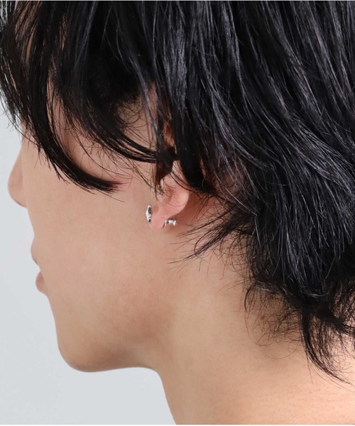 for Gift”スタッズピアス（フラグメントホースシュー）/シルバー