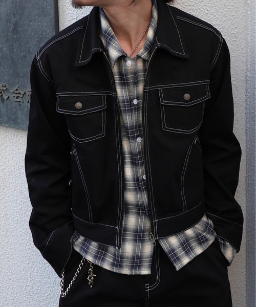 Noen(ノエン)の「ジップショートダックブルゾン【セットアップ対応】(ブルゾン・メンズ・ブラック/ベージュ・LARGE/MEDIUM)」の16枚目の写真