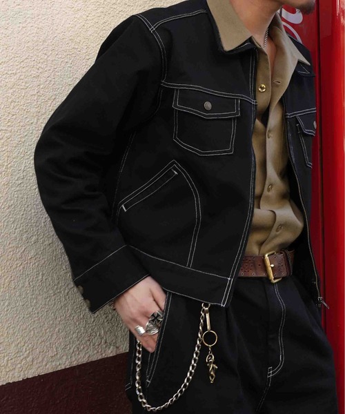 Noen(ノエン)の「ジップショートダックブルゾン【セットアップ対応】(ブルゾン・メンズ・ブラック/ベージュ・LARGE/MEDIUM)」の12枚目の写真