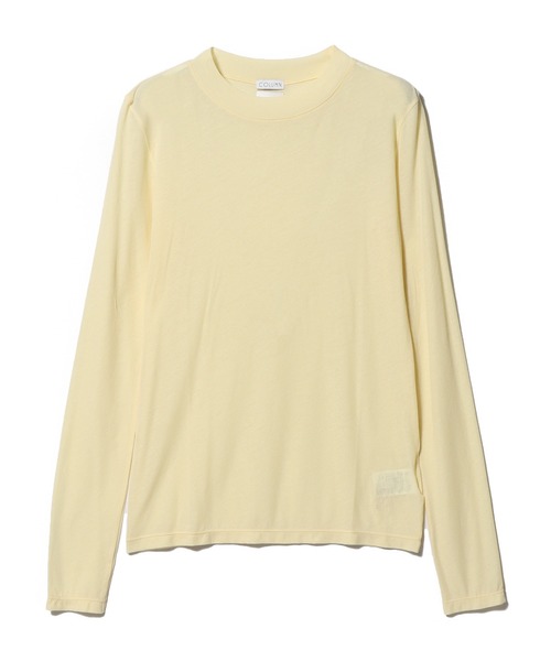 COLUMN(コラム)の「COLUMN / シアーカットロングスリーブカットソー(Tシャツ/カットソー・レディース・ライトグレー/ブラック/ライトブルー/イエロー・FREE)」の1枚目の写真