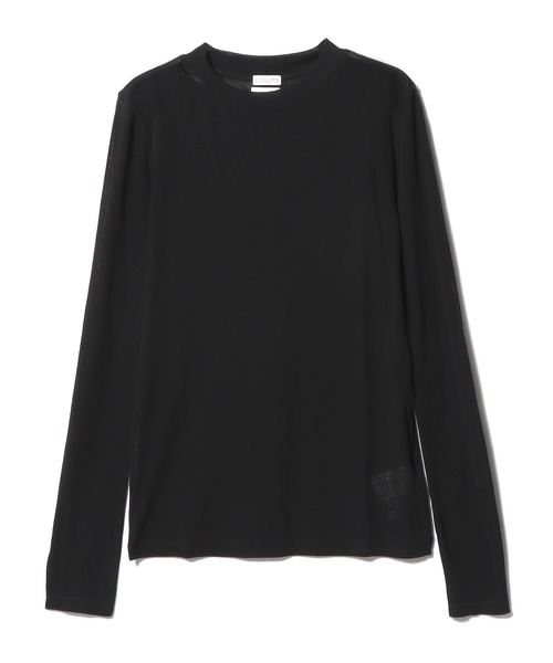 COLUMN(コラム)の「COLUMN / シアーカットロングスリーブカットソー(Tシャツ/カットソー・レディース・ライトグレー/ブラック/ライトブルー/イエロー・FREE)」の2枚目の写真
